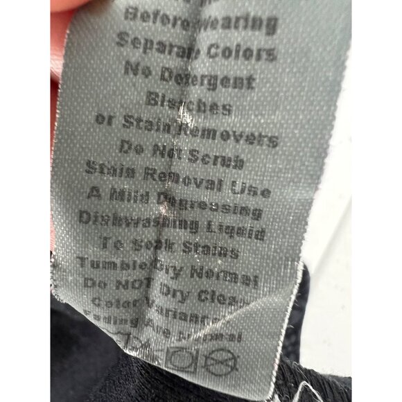 Fresh Produce Medium Black Gray Print Tee Artsy Cap Sleeve Coastal Casual USA - Picture 5 of 8